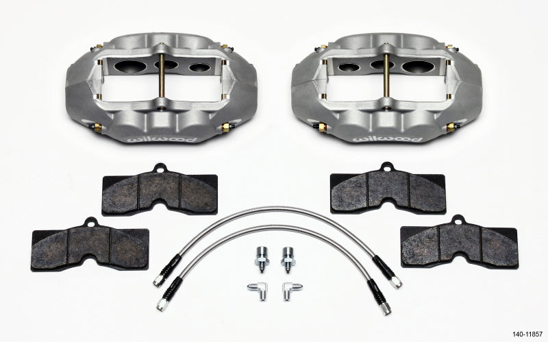 WIL D8 Brake Kit - Wilwood D8-6 Front Caliper Kit Clear Corvette C2 / C3 65-82