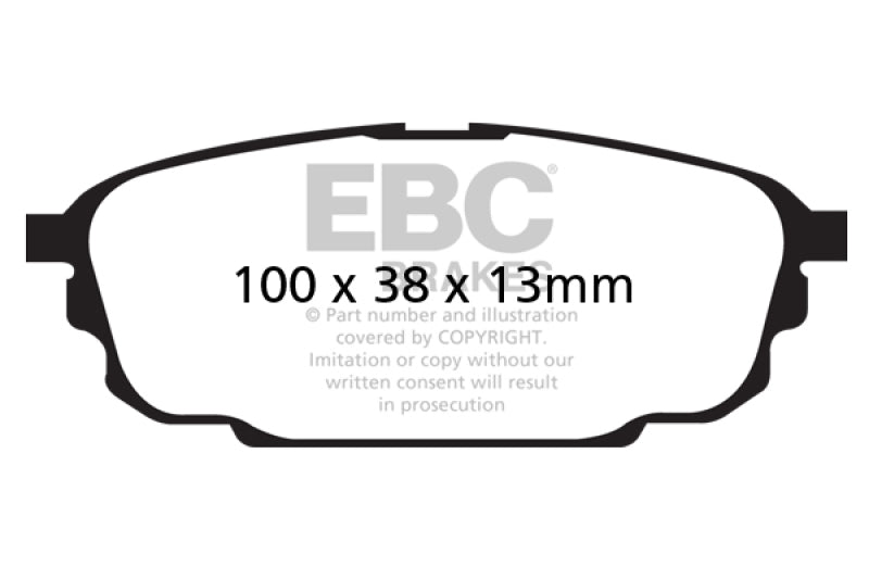 EBC Ultimax2 Brake Pad Sets - EBC 01-04 Mazda Protege 2.0 (Rear Rotors) Ultimax2 Rear Brake Pads