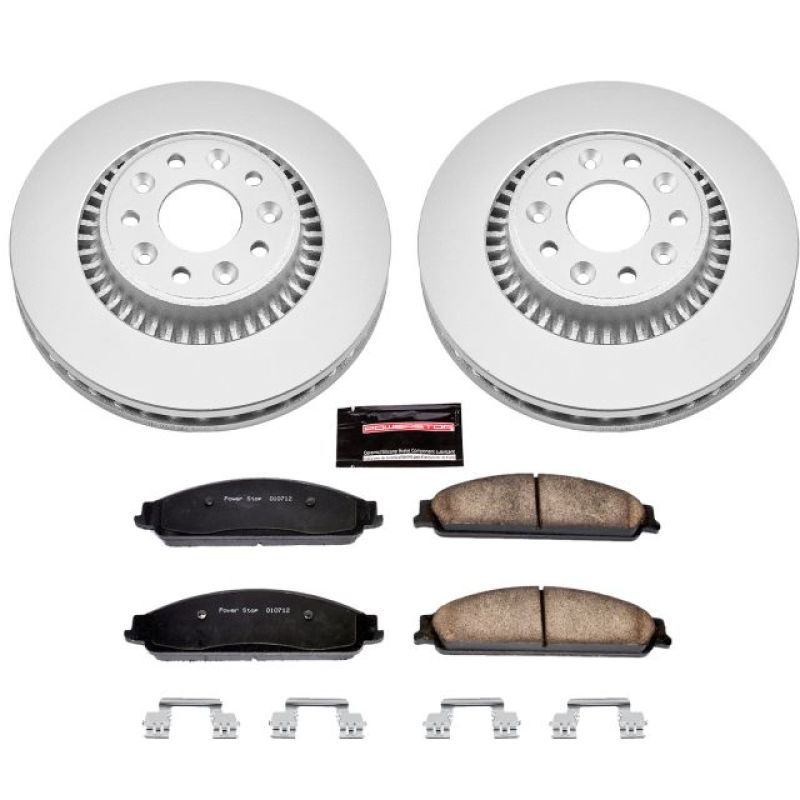 PSB Z17 Evolution Coated Kit - Power Stop 05-07 Ford Five Hundred Front Z17 Evolution Geomet Coated Brake Kit