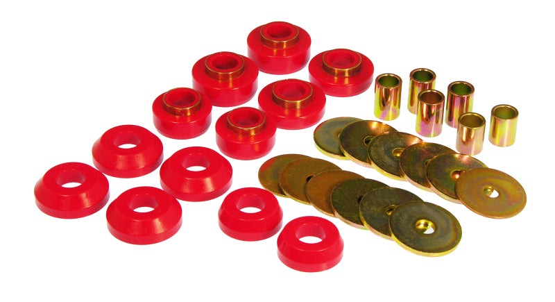 PRO Body/Subframe Bush - Red - Prothane 67-69 Chevy Camaro/Firebird Conv Body Mount - Red