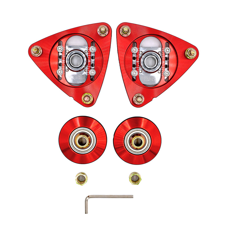 PED Adjustable Camber Plate - Pedders 2015+ Ford Mustang Front Strut Mount Adjustable Camber Plates (for Kit ped-160099)