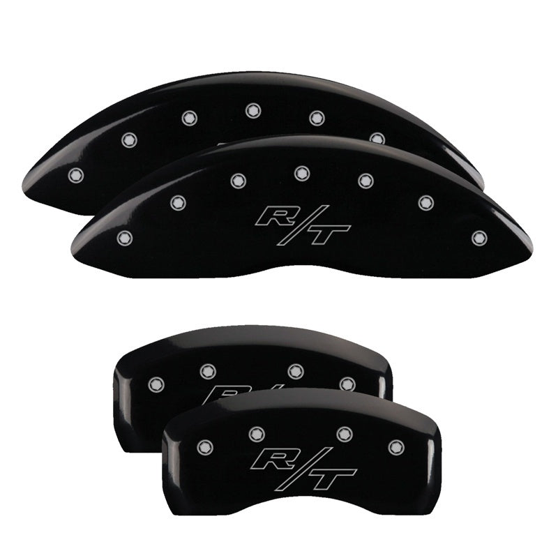 MGP Caliper Covers 4 Logo - MGP 4 Caliper Covers Engraved Front & Rear Vintage Style/RT Black finish silver ch