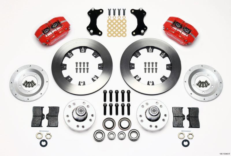 WIL Dynapro Brake Kit - Wilwood Dynapro Dust-Boot Front Kit 12.19in Red WWE ProSpindle