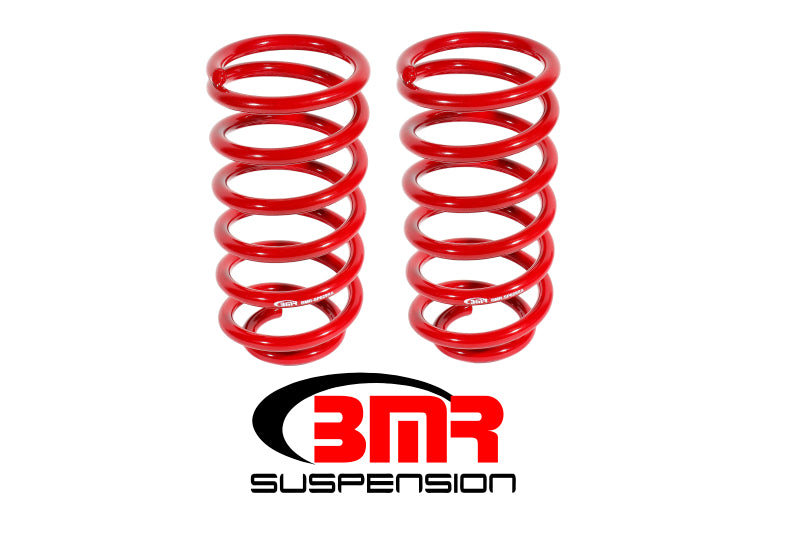 BMR Lowering Springs - BMR 79-04 Ford Mustang (Ex. 99-04 Mustang Cobras w/ IRS) 1in Drop Rear Lowering Springs - Red
