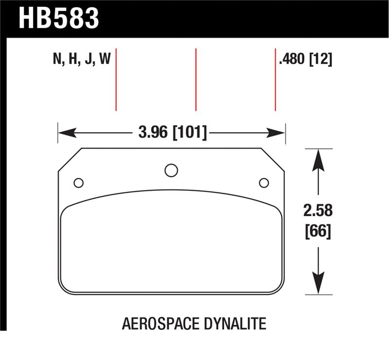 HAWK DR-97 Brake Pad Sets - Hawk DR-97 Brake Pads for Aerospace Dynalite Caliper w/ 0.218in Center Hole