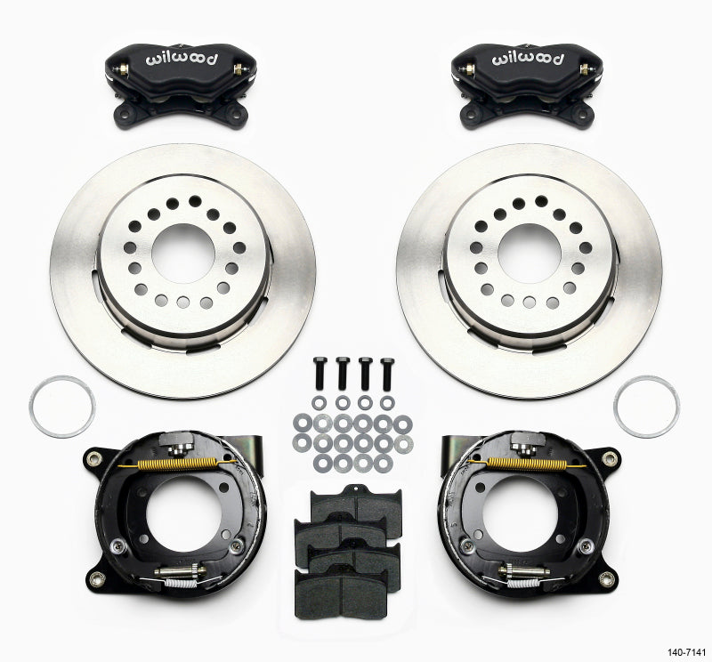 WIL Dynalite Brake Kit - Wilwood Forged Dynalite P/S Park Brake Kit Chevy 12 Bolt w/ C-Clips