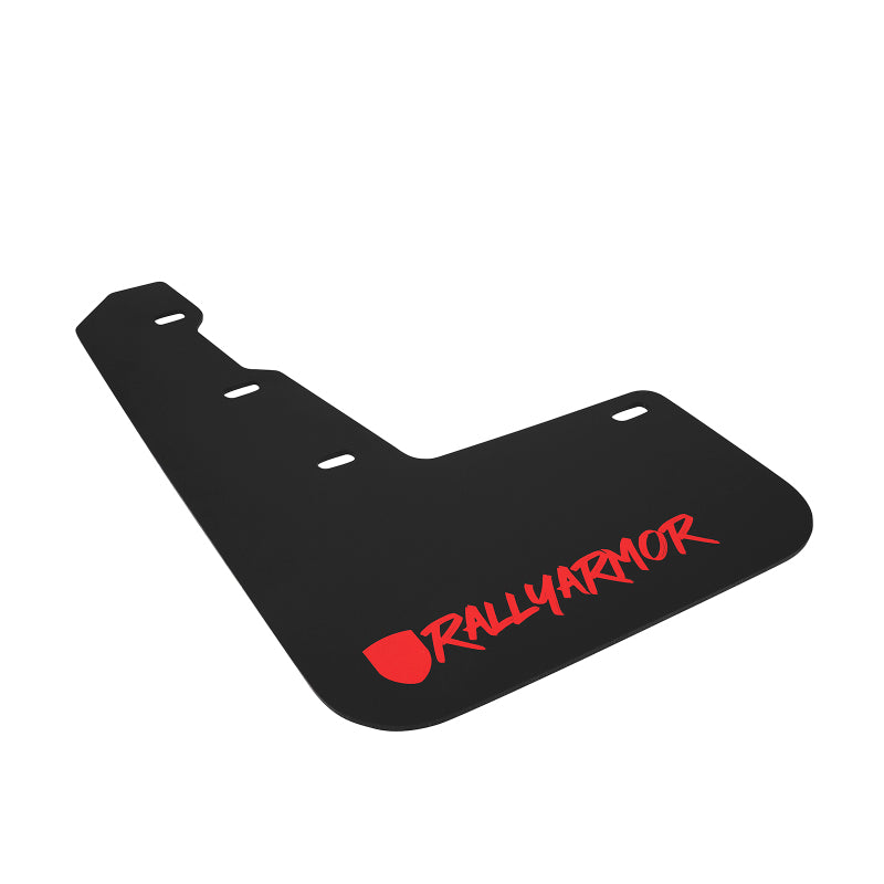 RAL UR Blk Flap/Rd Logo - Rally Armor 15-21 Subaru WRX/STI Black UR Mud Flap w/Red Altered Font Logo