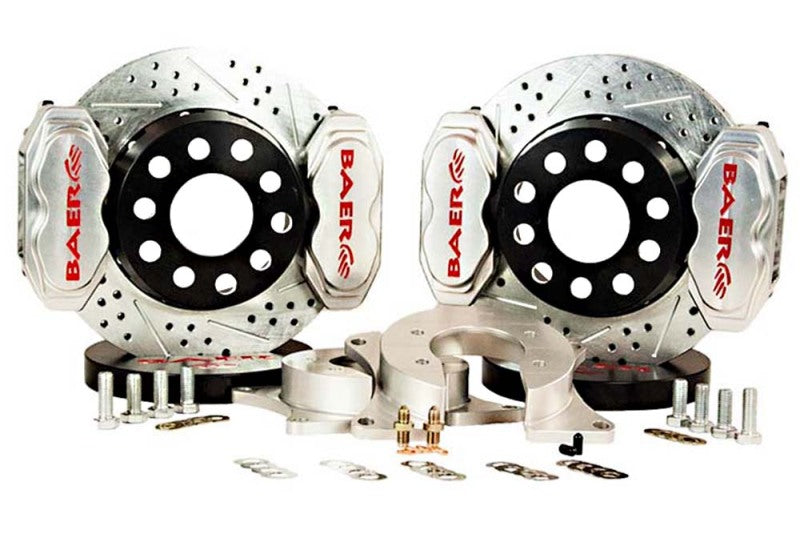 BAE SS4 Brake Kits - Baer Brakes Rear Ends w/ Ford 9in Early Big Bearing HE 11in SS4+ Dual DS Rear SDZ Brake Kit - Clear