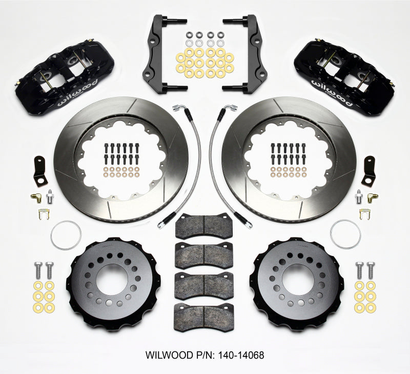 WIL Aero Brake Kit - Wilwood AERO4 Rear Kit 14.25in 2014-Up Challenger w/Lines