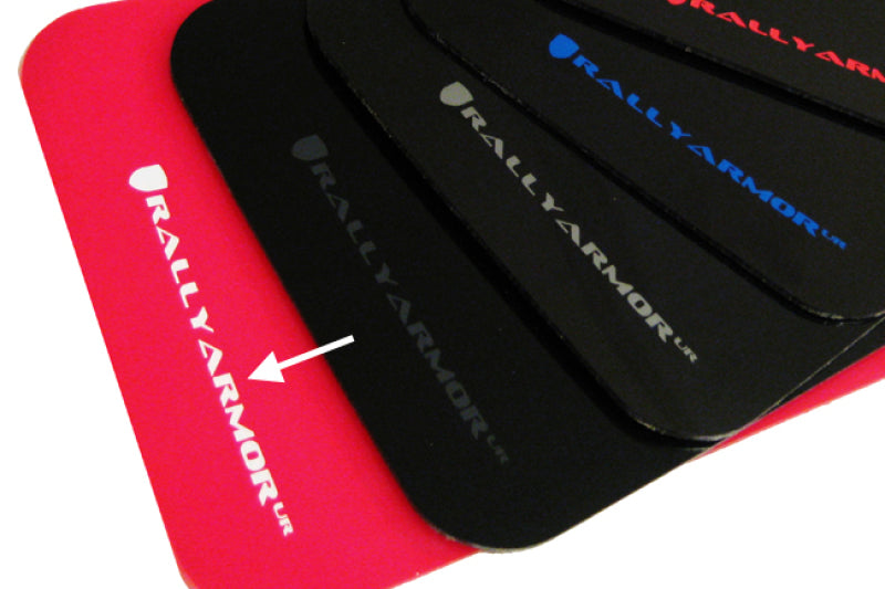 RAL UR Red Flap/Wht Logo - Rally Armor 12-18 Hyundai Veloster Red UR Mud Flap w/ White Logo