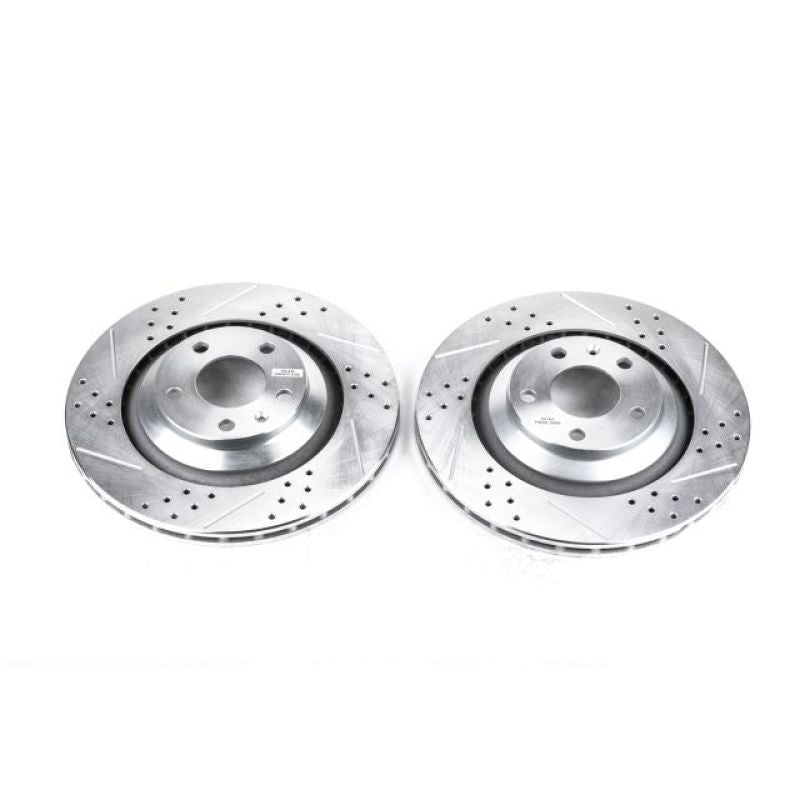 PSB Evolution Drill/Slot Rotor - Power Stop 05-11 Audi A6 Quattro Rear Evolution Drilled & Slotted Rotors - Pair