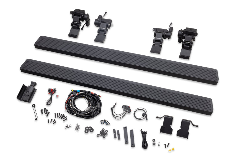 GOR RealTruck VoltStep Running Boards - RealTruck 18-24 Jeep Wrangler 4dr VoltStep Electric Running Board Kit (Drilling Req.) - Tex. Blk