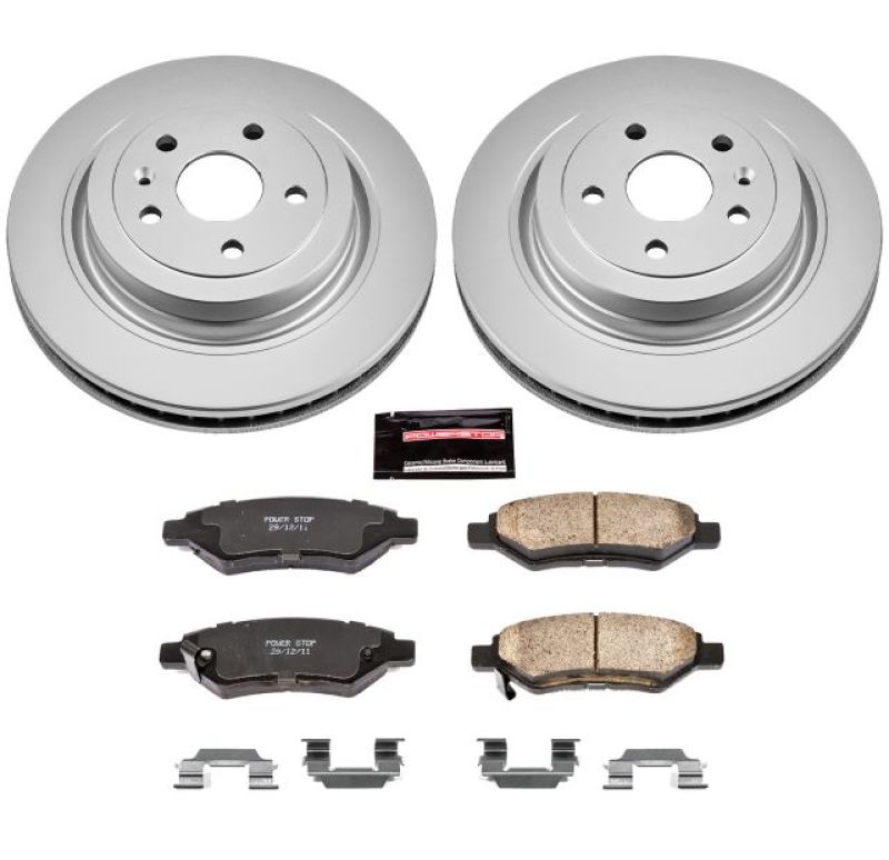 PSB Z17 Evolution Coated Kit - Power Stop 08-14 Cadillac CTS Rear Z17 Evolution Geomet Coated Brake Kit