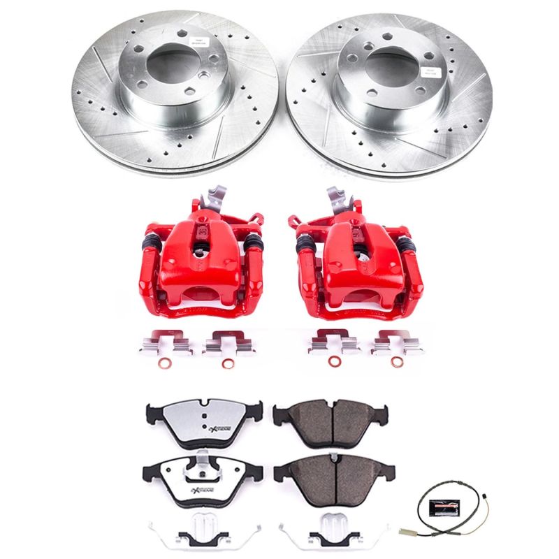 PSB Z26 Street Kit w/Cals - Power Stop 11-12 BMW 328i xDrive Front Z26 Street Warrior Brake Kit w/Calipers
