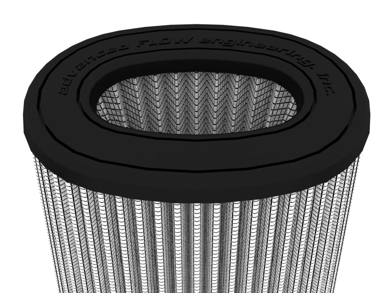 AFE Universal Pro Dry S Filter - aFe MagnumFLOW Air Filter PDS (5-1/4x3-3/4)F x (7-3/8x5-7/8)B x (4-1/2x4)T (Inverted) x 8-3/4in H