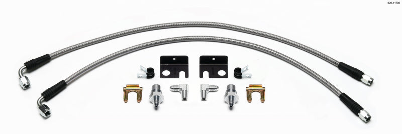 WIL Flexline Brake Hose - Wilwood Flexline Kit 01-Up Honda Fit