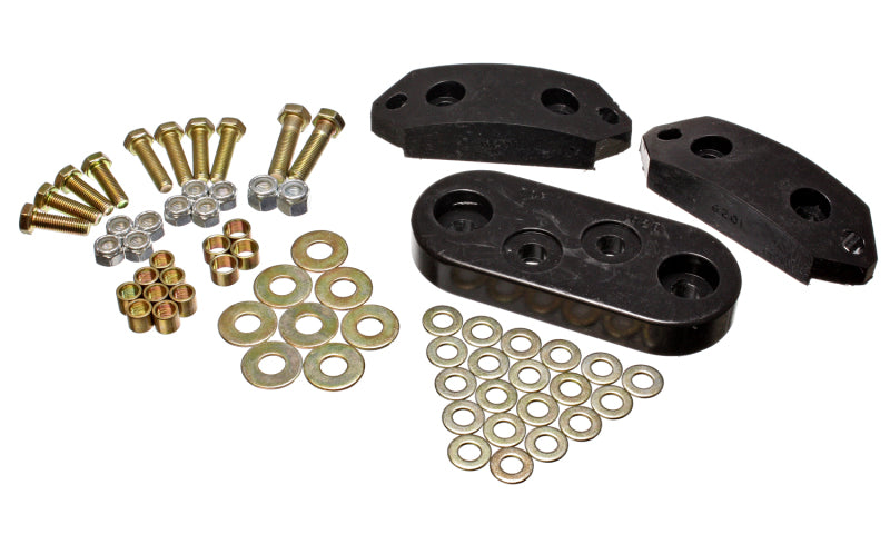 ES Eng/Trans Combo Kit - Black - Energy Suspension 61-73 VW Beetle/70-73 Super Beetle Black Motor and Trans Mount Bushings (Inc H/W)