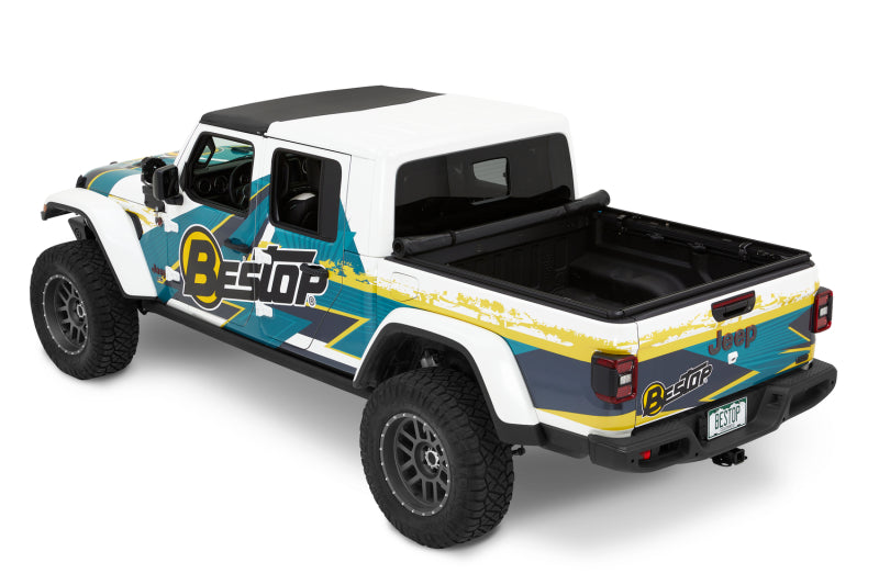 BES Supertop Tonneau Covers - Bestop 20-26 Jeep Gladiator 5 Ft Bed Supertop Required Supertop Truck 2 Tonneau (Blk Diamond)