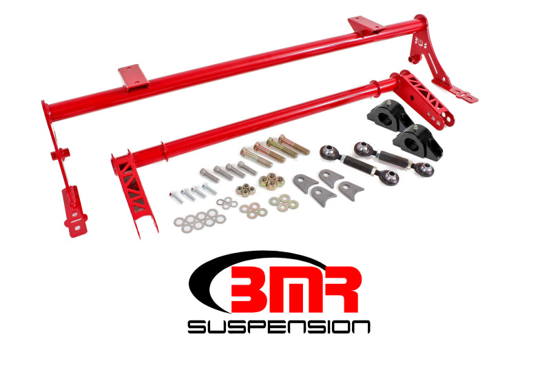 BMR Sway Bar Kits - BMR 05-14 S197 Mustang Rear Bolt-On Hollow 35mm Xtreme Anti-Roll Bar Kit (Delrin) - Red