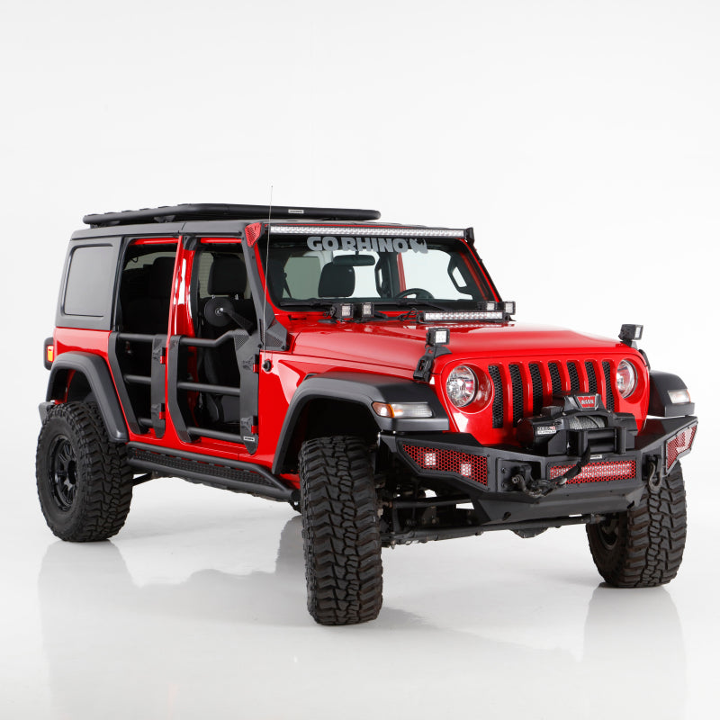 GOR Frame Mount Sliders - Go Rhino 18-20 Jeep Wrangler JLU JL Frame Mount Sliders