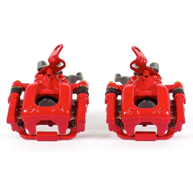 PSB Red Calipers - Power Stop 10-12 Audi A3 Rear Red Calipers w/Brackets - Pair