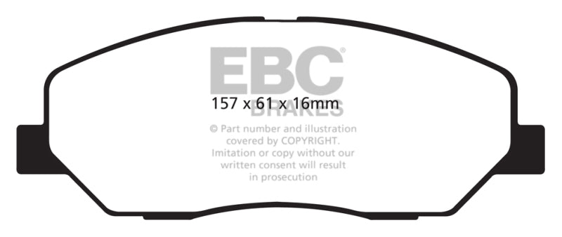 EBC Ultimax2 Brake Pad Sets - EBC 08-10 Hyundai Genesis 3.8 Ultimax2 Front Brake Pads