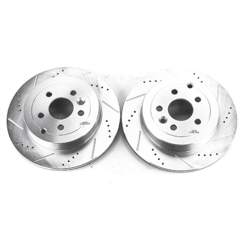 PSB Evolution Drill/Slot Rotor - Power Stop 08-12 Land Rover LR2 Rear Evolution Drilled & Slotted Rotors - Pair
