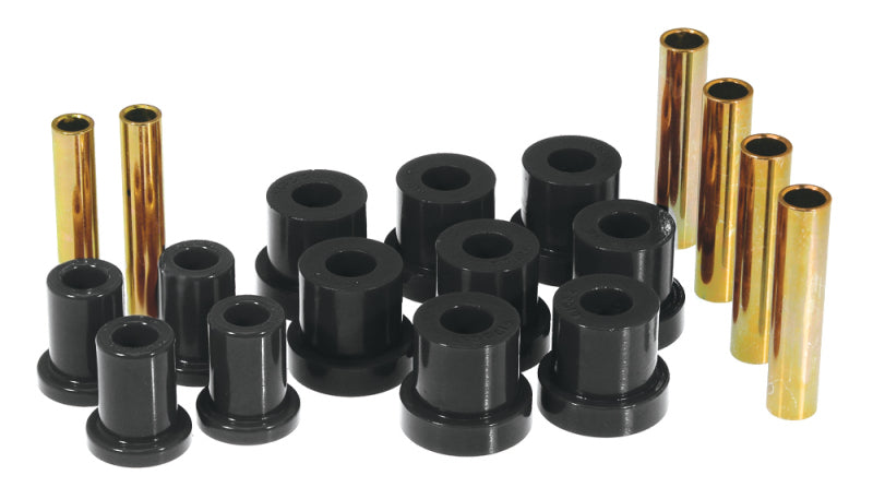 PRO Spring/Shackle Bush- Blk - Prothane 88-91 Chevy Blazer/Suburban 4wd Front Spring Eye Bushings - Black