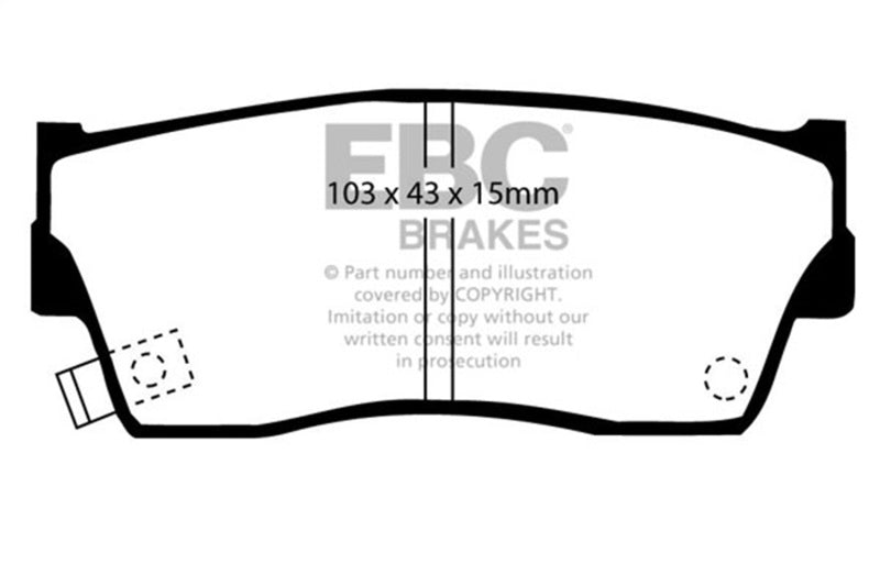 EBC Greenstuff Brake Pad Sets - EBC 98-00 Chevrolet Tracker 1.6 (2 Door) Greenstuff Front Brake Pads