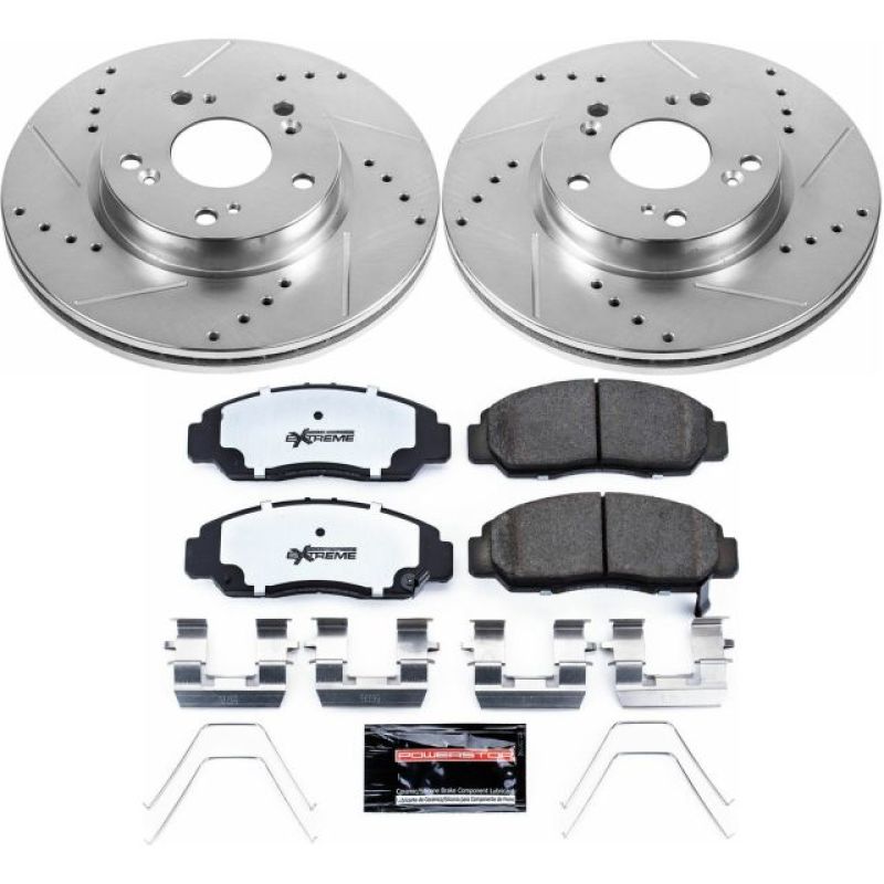 PSB Z26 Street Warrior Kit - Power Stop 12-15 Honda Civic Front Z26 Street Warrior Brake Kit