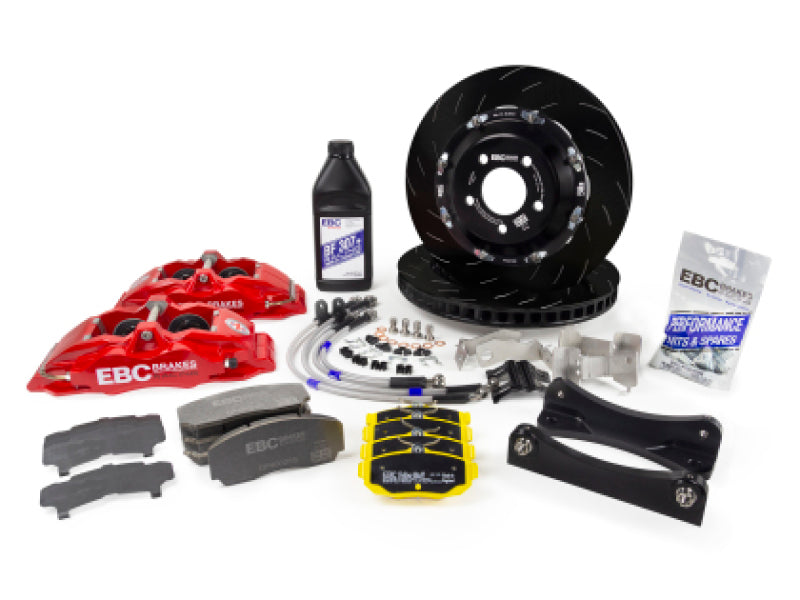 EBC Big Brake Kits - EBC Racing 2016+ Mazda MX-5 (ND) Black Apollo-4 Calipers 330mm Rotors Front Big Brake Kit