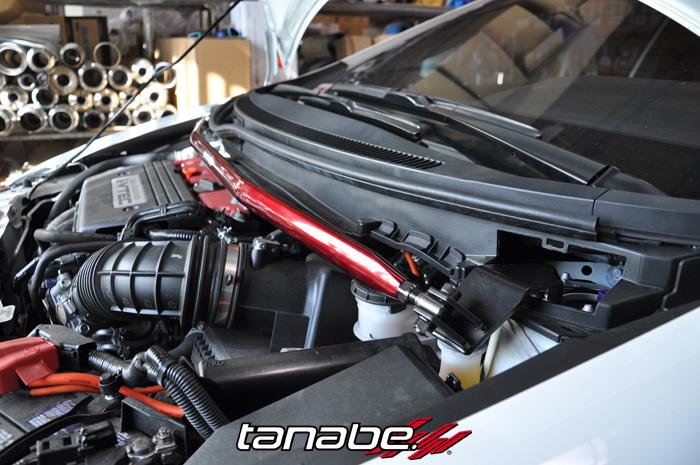 TAN Strut Tower Bars - Front - Tanabe Sustec Front Strut Tower Bar 2013 Honda Civic Si Sedan