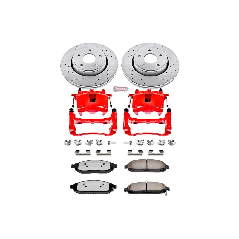 PSB Z36 Truck & Tow Kit - Power Stop 05-10 Jeep Grand Cherokee Front Z36 Truck & Tow Kit w/Cals