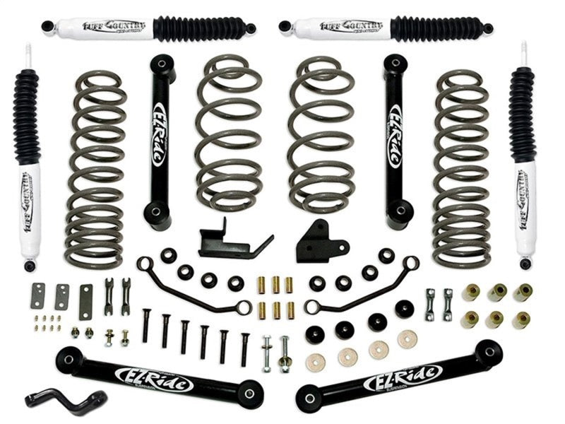 TUF Lift Kits - Tuff Country 97-02 Jeep Wrangler TJ 4in EZ-Ride Lift Kit (SX6000 Shocks)