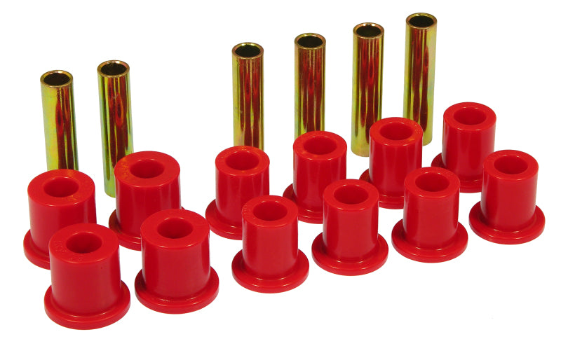 PRO Spring/Shackle Bush- Red - Prothane 73-77 Ford F250 4wd Front Spring & Shackle Bushings - Red