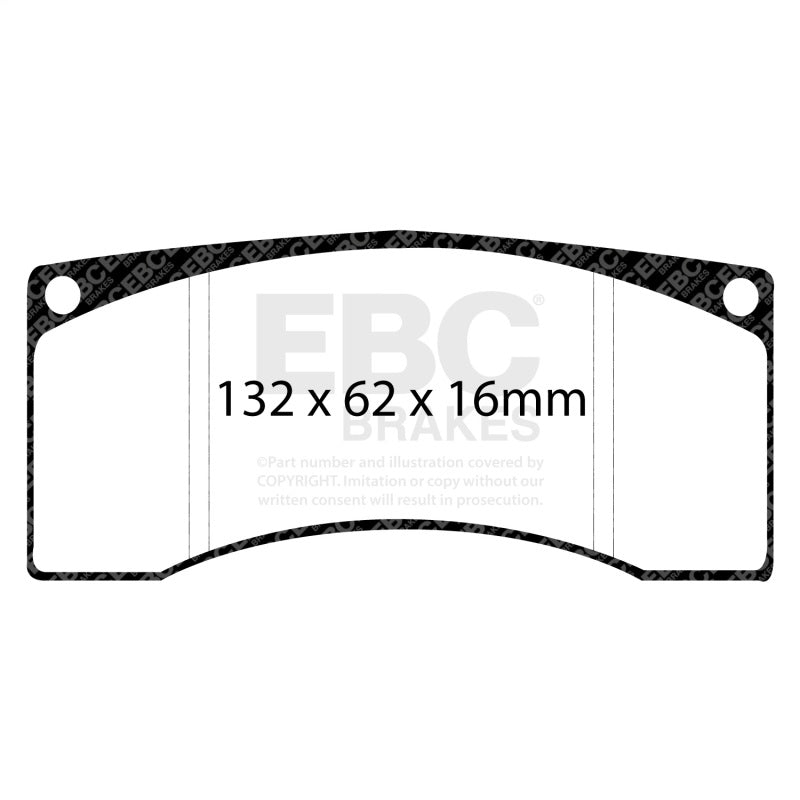 EBC Redstuff Brake Pad Sets - EBC Ford Saleen Mustang Alcon front calipers Redstuff Front Brake Pads