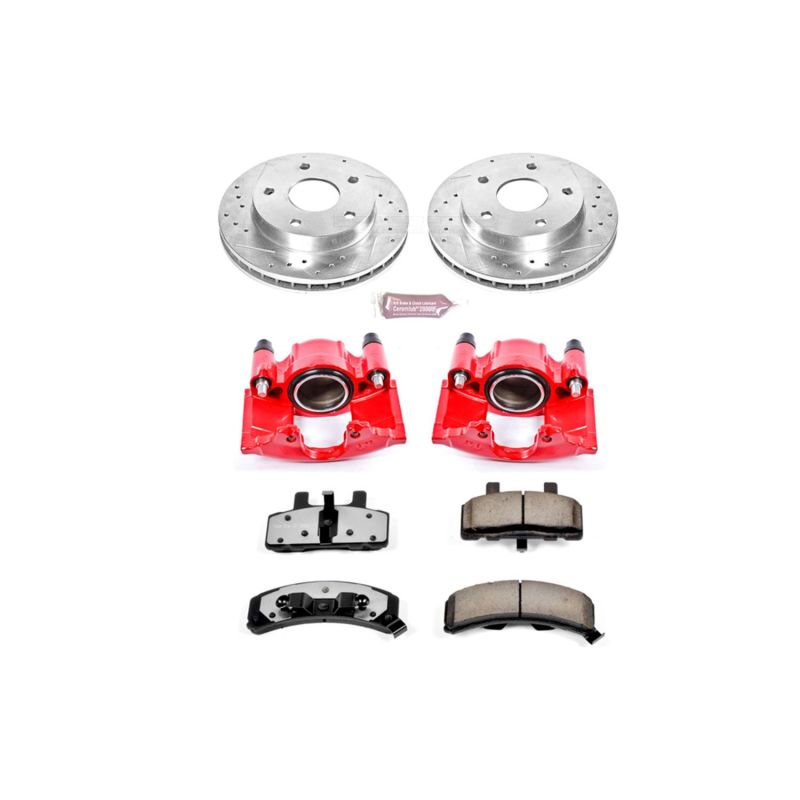 PSB Z36 Truck & Tow Kit w/Cals - Power Stop 94-99 Dodge Ram 1500 Front Z36 Truck & Tow Brake Kit w/Calipers