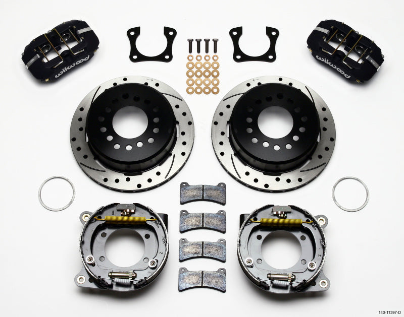 WIL Dynapro Brake Kit - Wilwood Dynapro Low-Profile 11.00in P-Brake Kit Drilled 58-64 Olds/Pontiac Ends 2.81in Offset