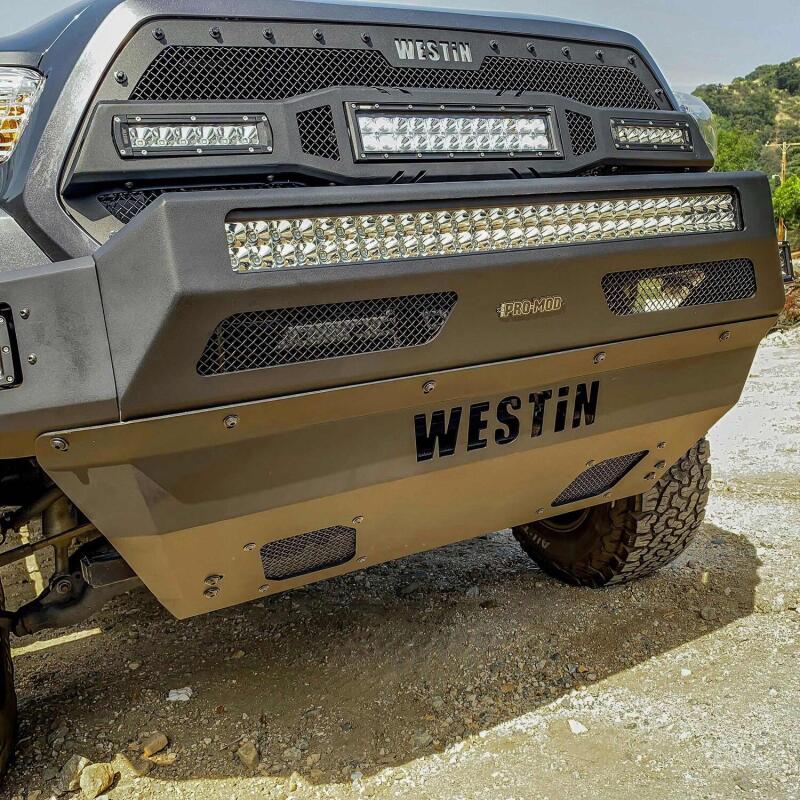 WES Pro-Mod Skid Plate - Westin 16-21 Toyota Tacoma Pro-Mod Skid Plate - Textured Black