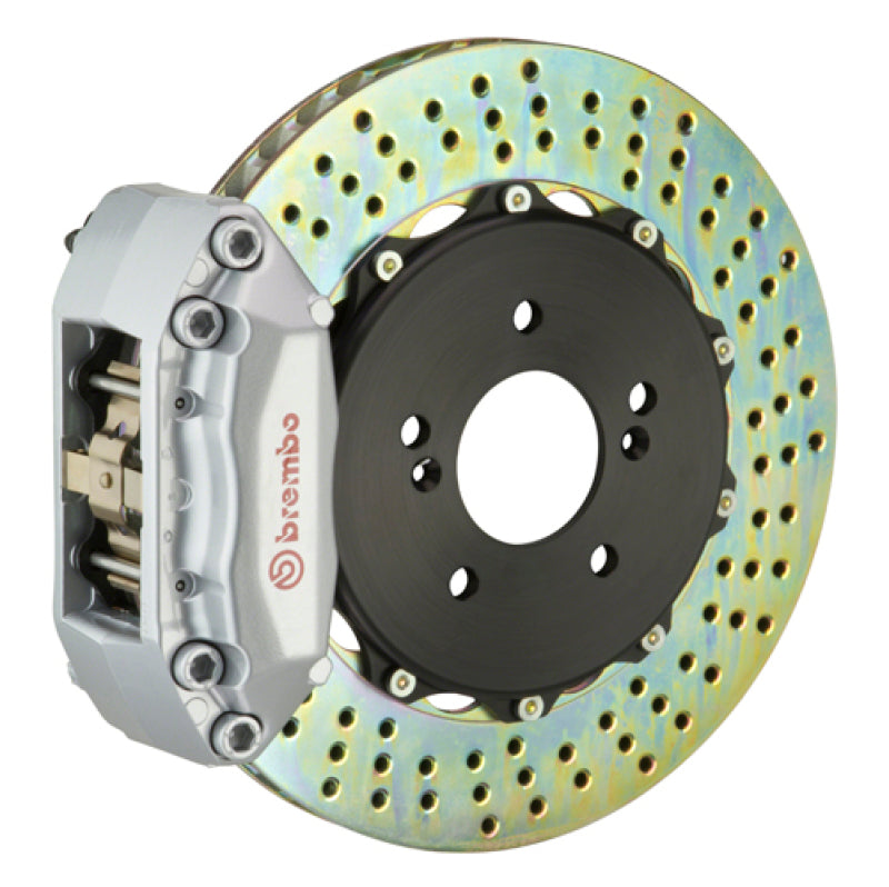 BRB Big Brake Kits - Brembo 06-09 S2000 Rear GT BBK 4 Piston Cast 328x28 2pc Rotor Drilled-Black