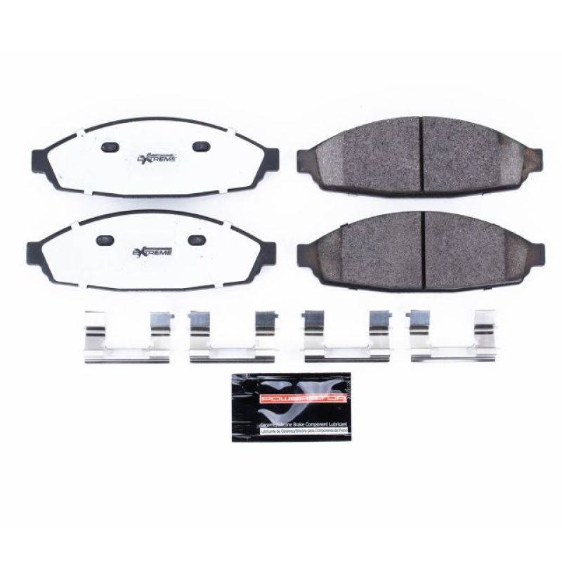 PSB Z26 Extreme Brake Pads - Power Stop 03-11 Ford Crown Victoria Front Z26 Extreme Street Brake Pads w/Hardware
