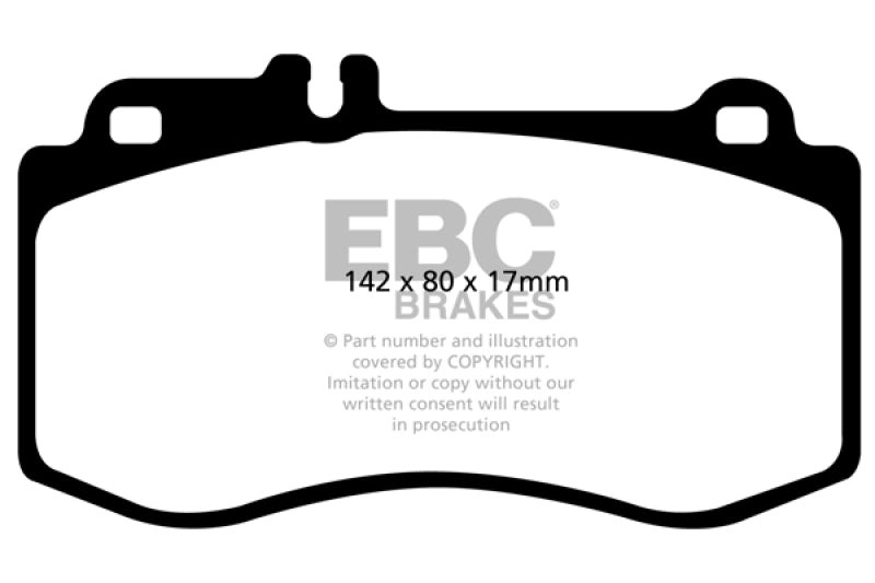 EBC Redstuff Brake Pad Sets - EBC 10+ Mercedes-Benz E350 3.5 AMG Sport Package Redstuff Front Brake Pads