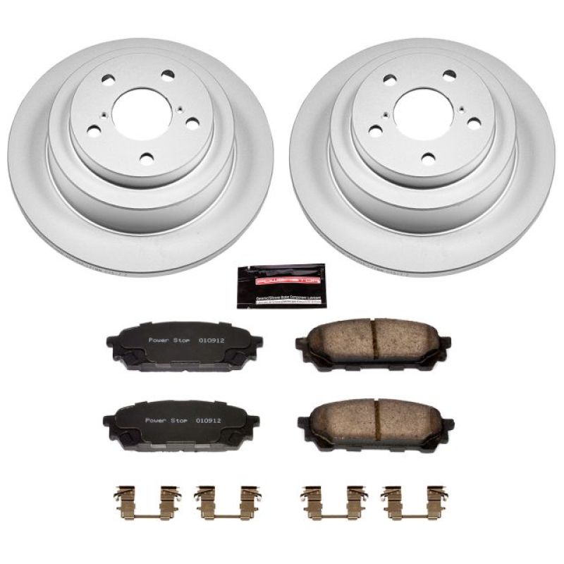 PSB Z17 Evolution Coated Kit - Power Stop 05-06 Saab 9-2X Rear Z17 Evolution Geomet Coated Brake Kit
