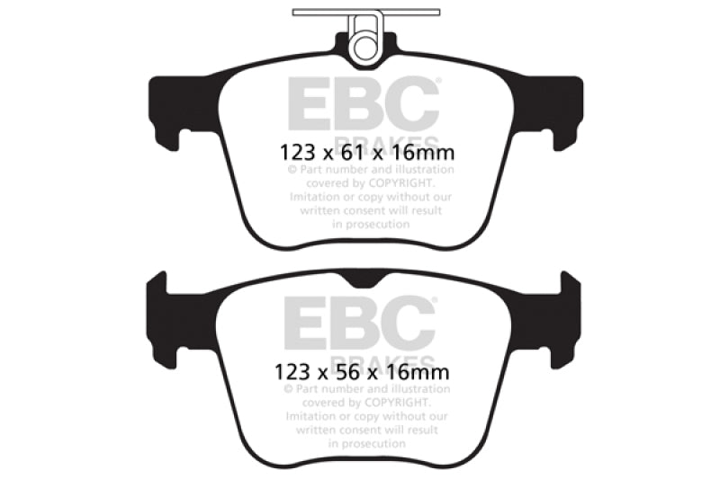 EBC Redstuff Brake Pad Sets - EBC 14-20 Audi S3 2.0 Turbo Redstuff Rear Brake Pads