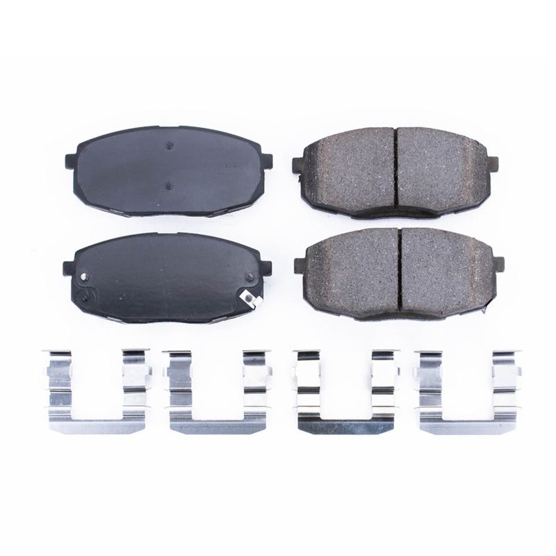 PSB Z17 Evolution Brake Pads - Power Stop 09-12 Hyundai Elantra Front Z17 Evolution Ceramic Brake Pads w/Hardware