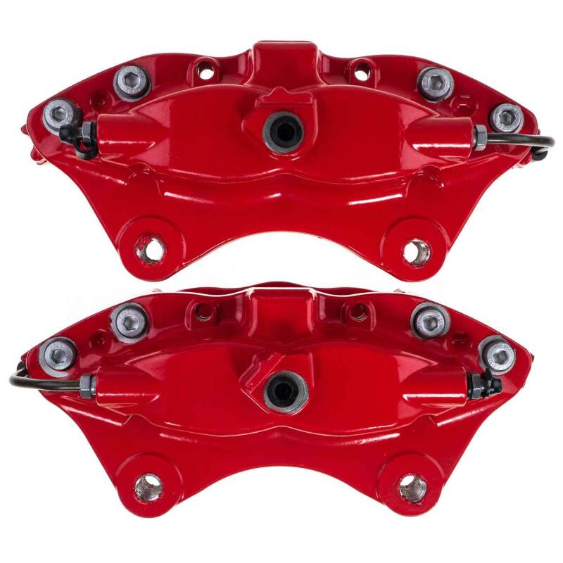 PSB Red Calipers - Power Stop 09-15 Cadillac CTS Rear Red Caliper - Pair w/o Bracket