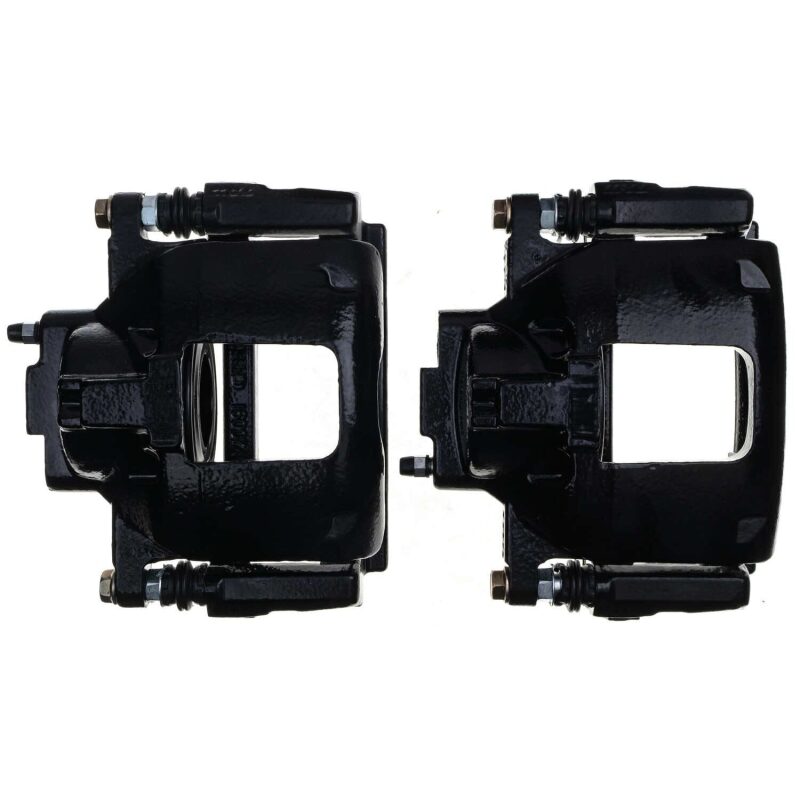 PSB Black Calipers - Power Stop 08-16 Chrysler Town & Country Front Black Caliper - Pair w/Bracket
