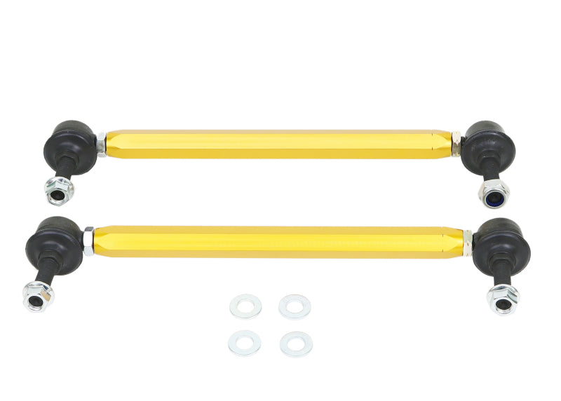WL Sway Bar Links - Whiteline Universal Swaybar Link Kit 270mm-295mm Heavy Duty Adjustable 10mm Ball/Ball Style