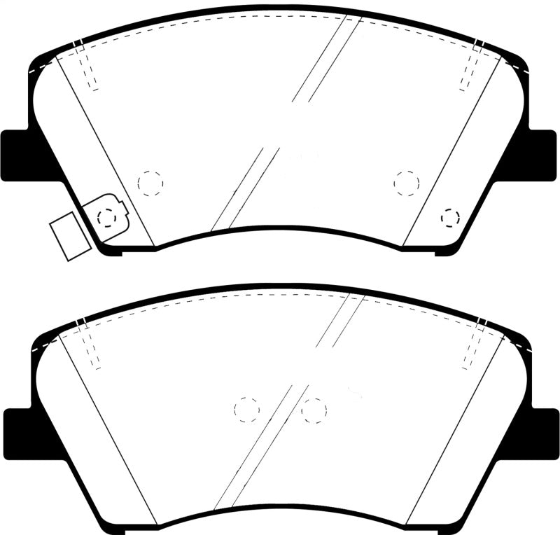 EBC Ultimax2 Brake Pad Sets - EBC 2017+ Hyundai Elantra 1.4L Turbo Ultimax2 Front Brake Pads