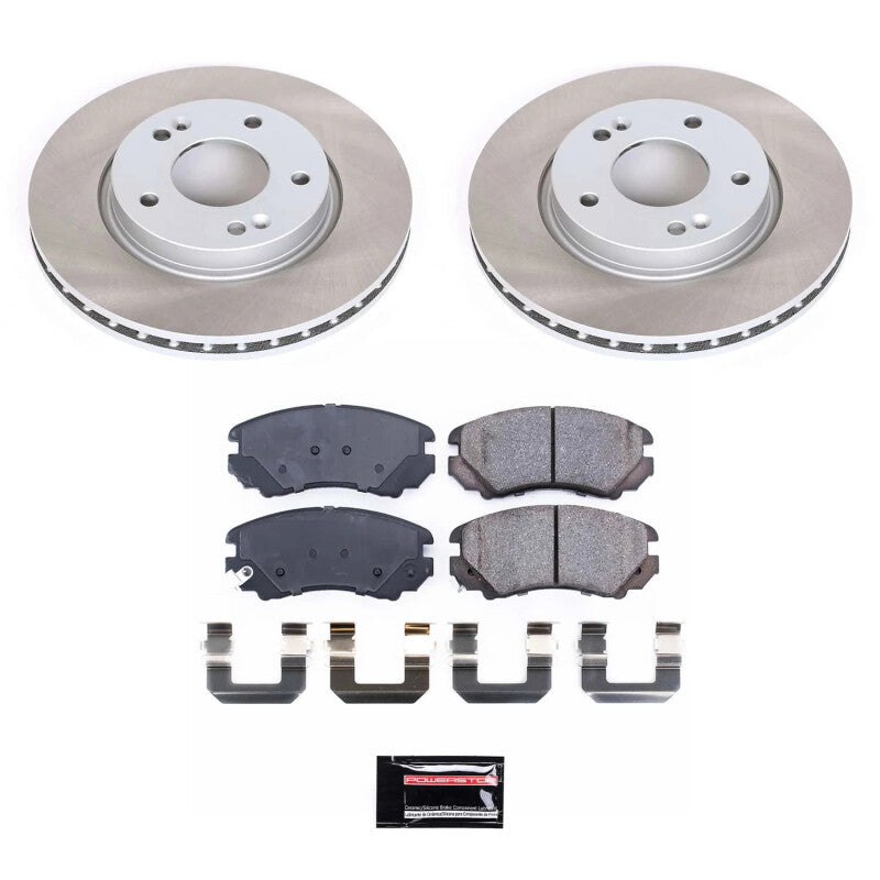 PSB Semi-Coated Rotor Kits - Power Stop 07-10 Hyundai Elantra Front Semi-Coated Rotor Kit